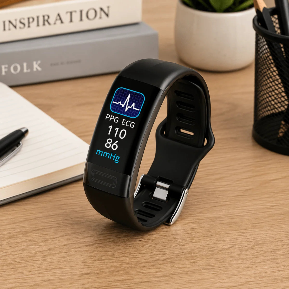 Smartwatch ECG & Blood Pressure Monitoring Fitness Tracking