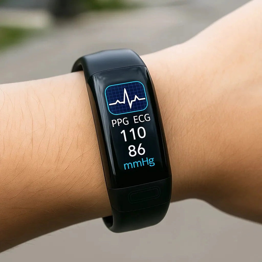 Smartwatch ECG & Blood Pressure Monitoring Fitness Tracking