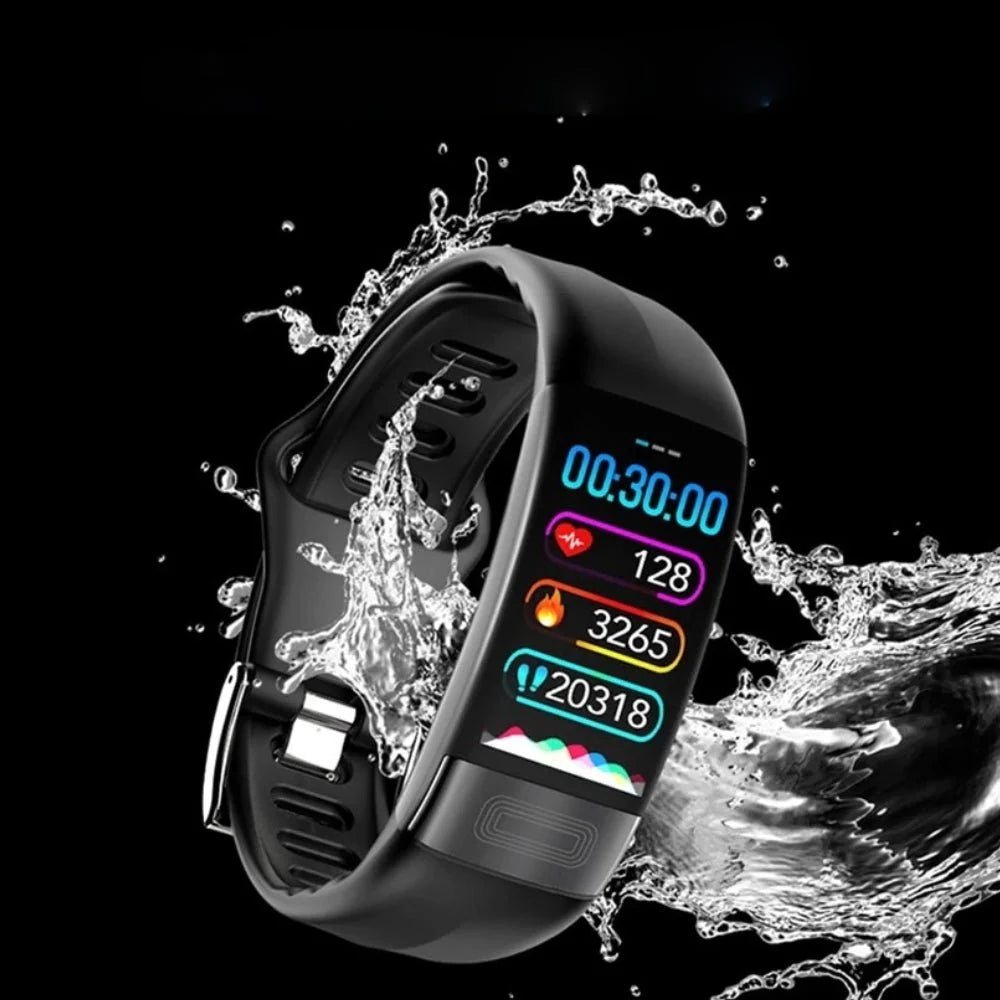 Smartwatch ECG & Blood Pressure Monitoring Fitness Tracking