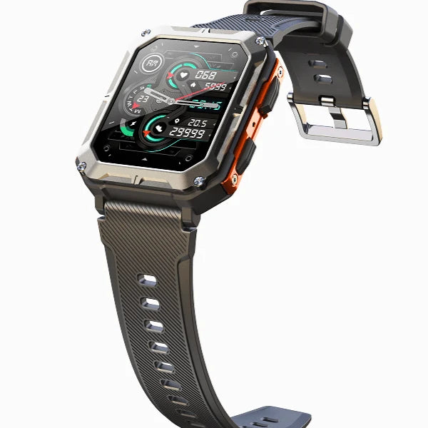 Smartwatch Stainless Steel Health Tracking 7-Day Battery Life
