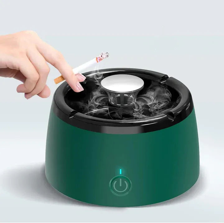 Smokeless Ashtray Activated Carbon Filter & Rechargeable 5-Hour Battery