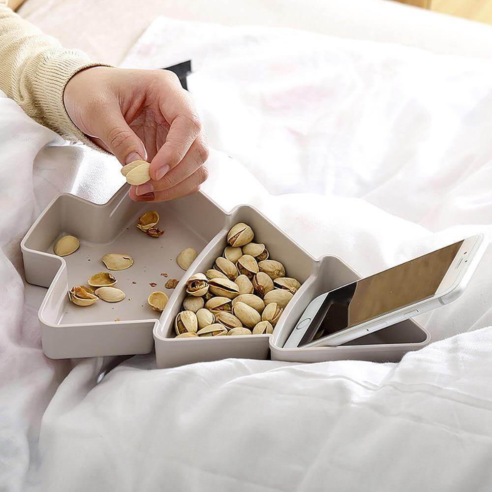 Snack Bowl Two-Tier with Phone Holder