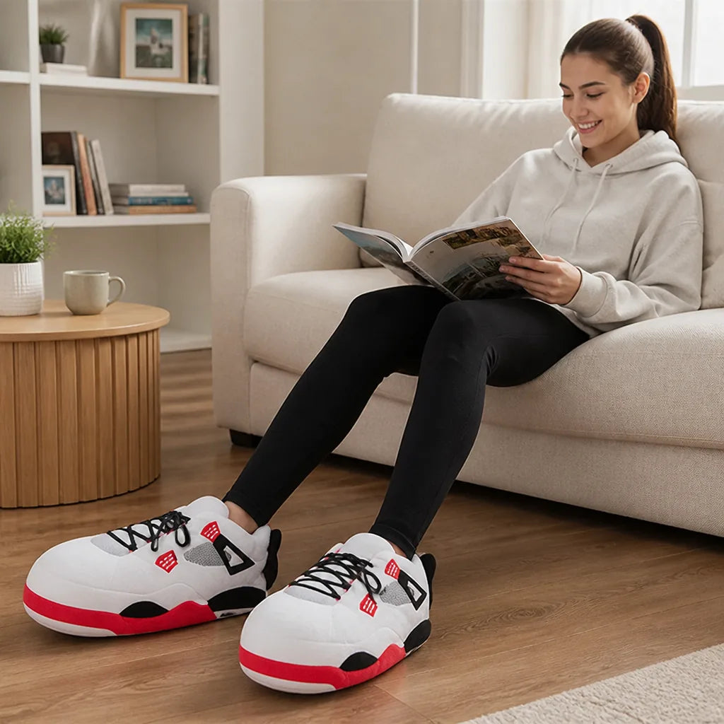 Sneaker Slippers Unisex Plush Foam Sole One Size