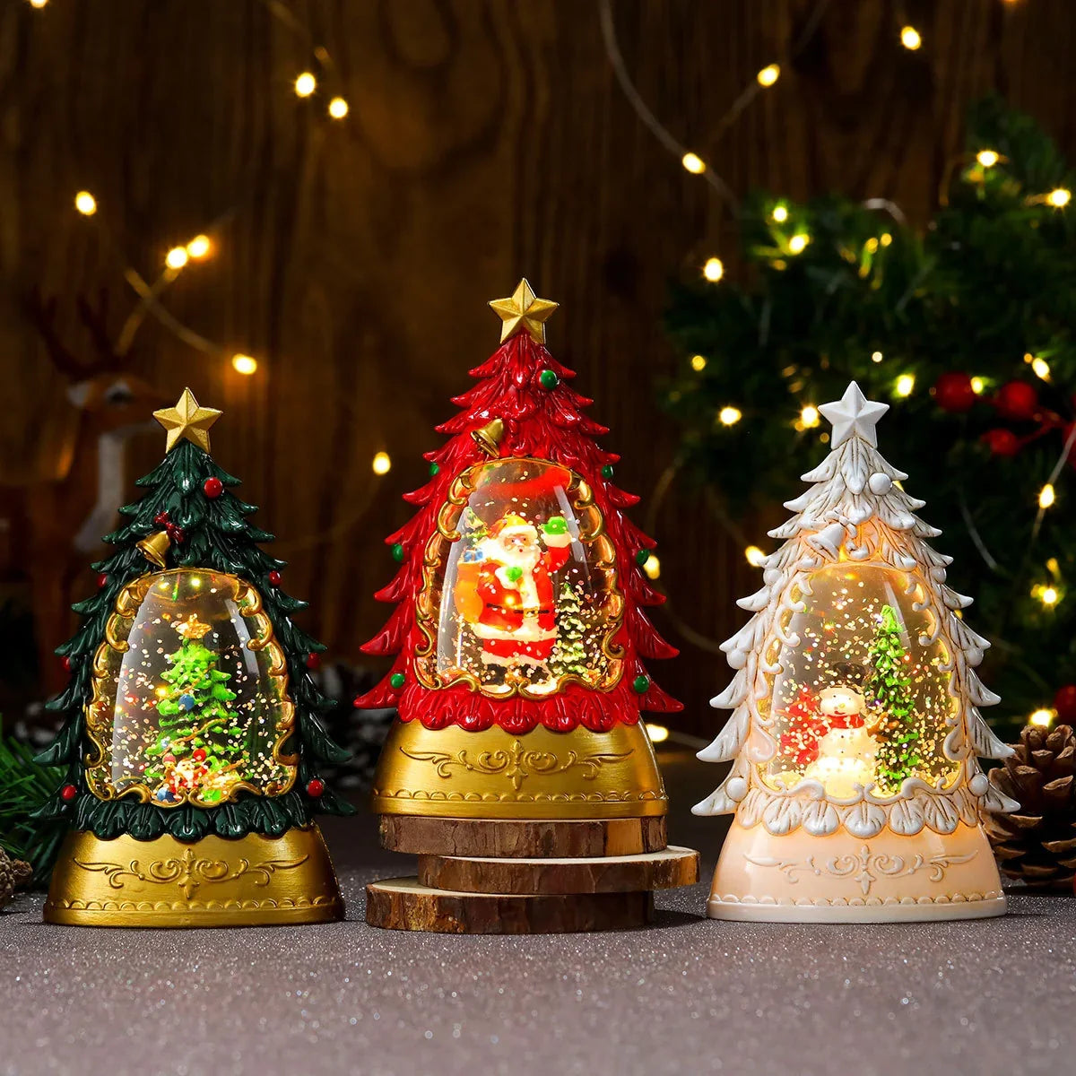 Snow Globe Battery-Free LED Illuminated Tabletop