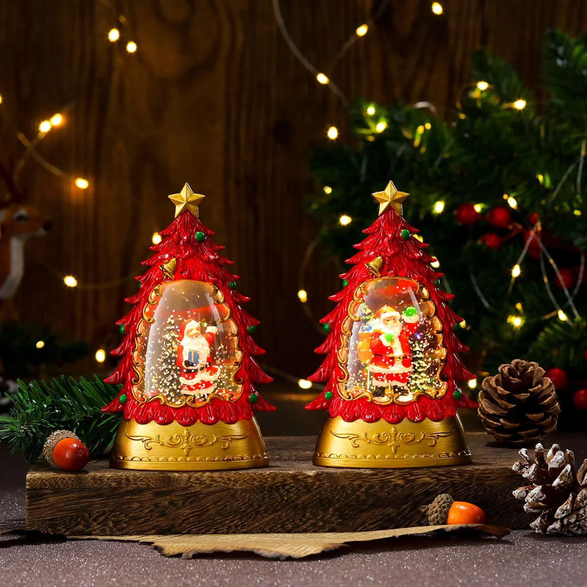 Snow Globe Battery-Free LED Illuminated Tabletop
