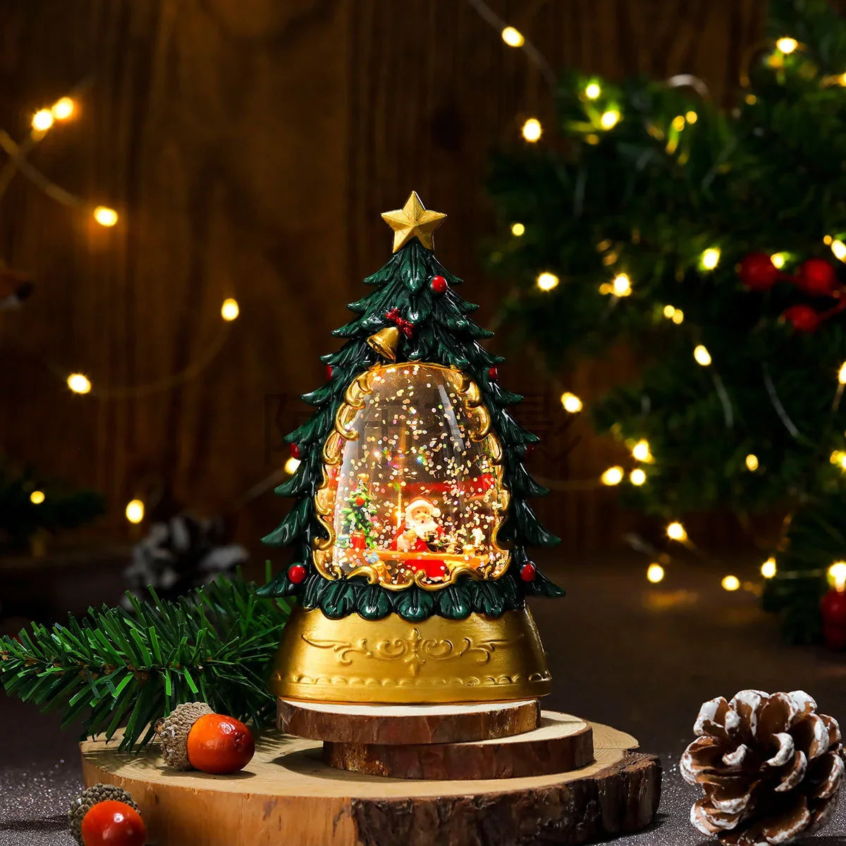 Snow Globe Battery-Free LED Illuminated Tabletop