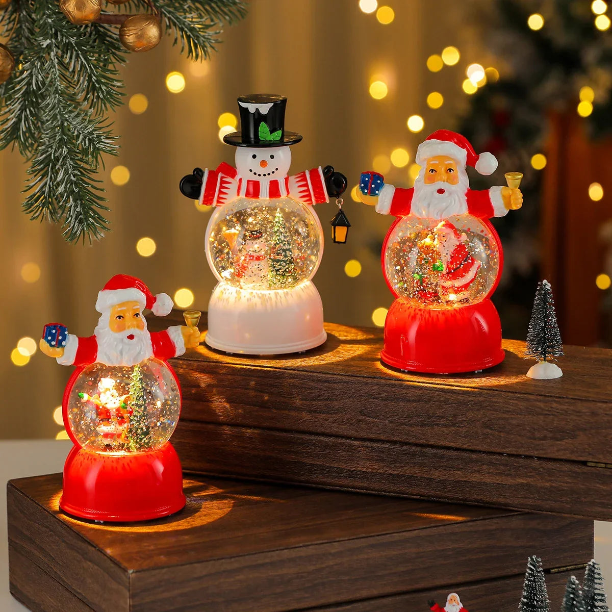 Snow Globe LED Illuminated & Battery Powered