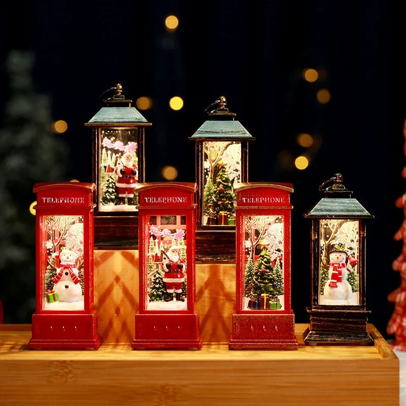 Snow Globe Lantern Shimmering Lights Durable Construction