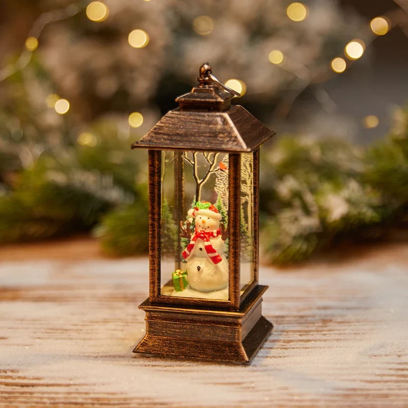 Snow Globe Lantern Shimmering Lights Durable Construction
