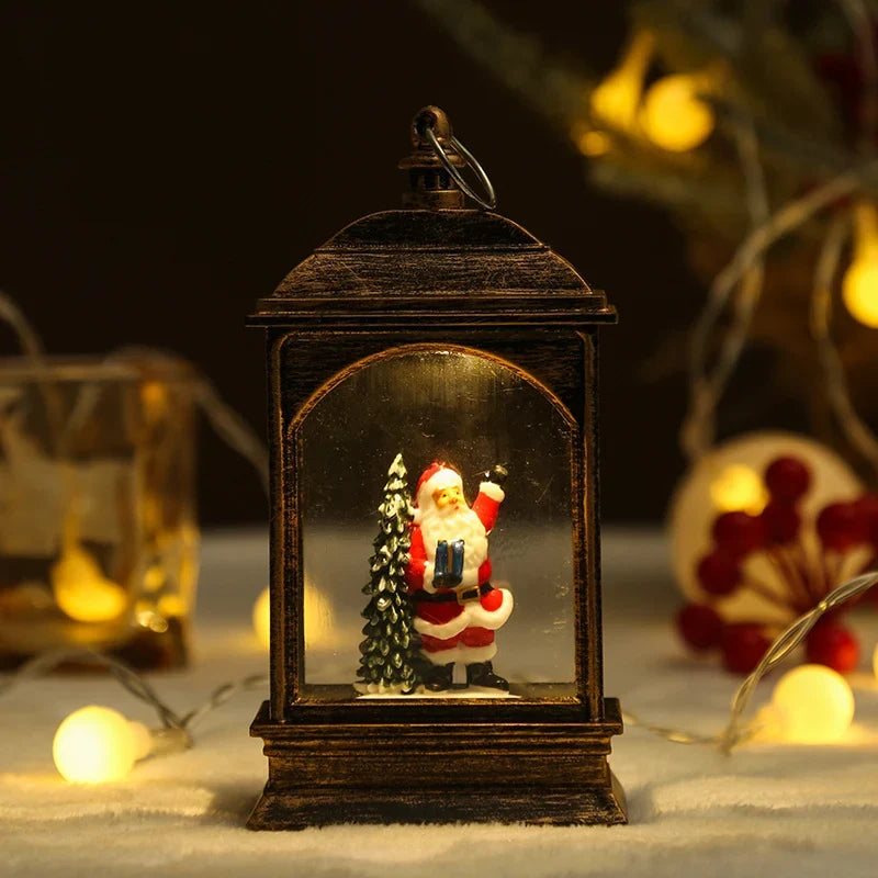 Snow Globe Lantern Shimmering Lights Durable Construction