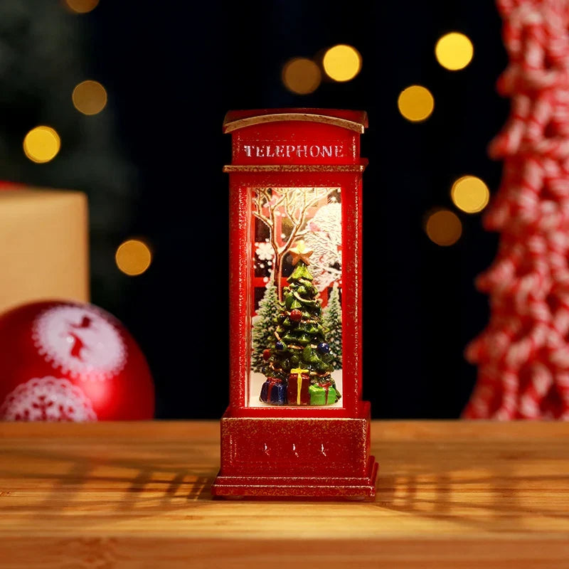 Snow Globe Lantern Shimmering Lights Durable Construction