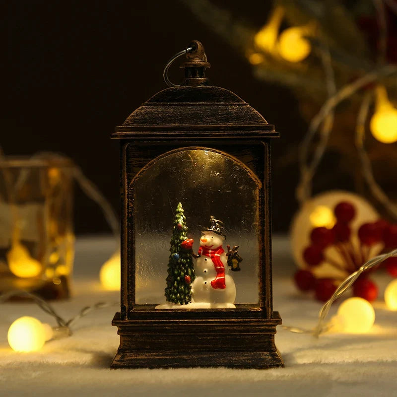 Snow Globe Lantern Shimmering Lights Durable Construction