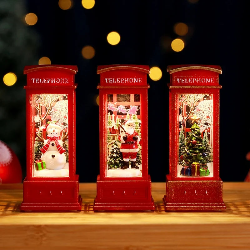 Snow Globe Lantern Shimmering Lights Durable Construction