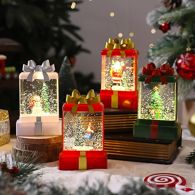 Snow Globe Wreath Musical Christmas Scene