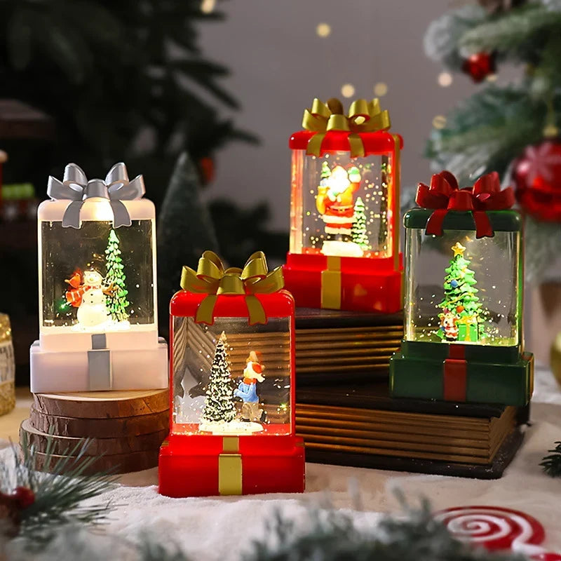 Snow Globe Wreath Musical Christmas Scene
