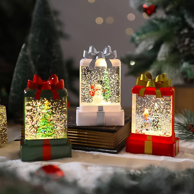 Snow Globe Wreath Musical Christmas Scene