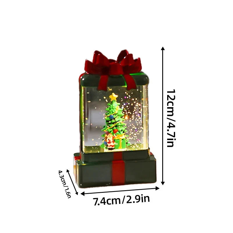 Snow Globe Wreath Musical Christmas Scene