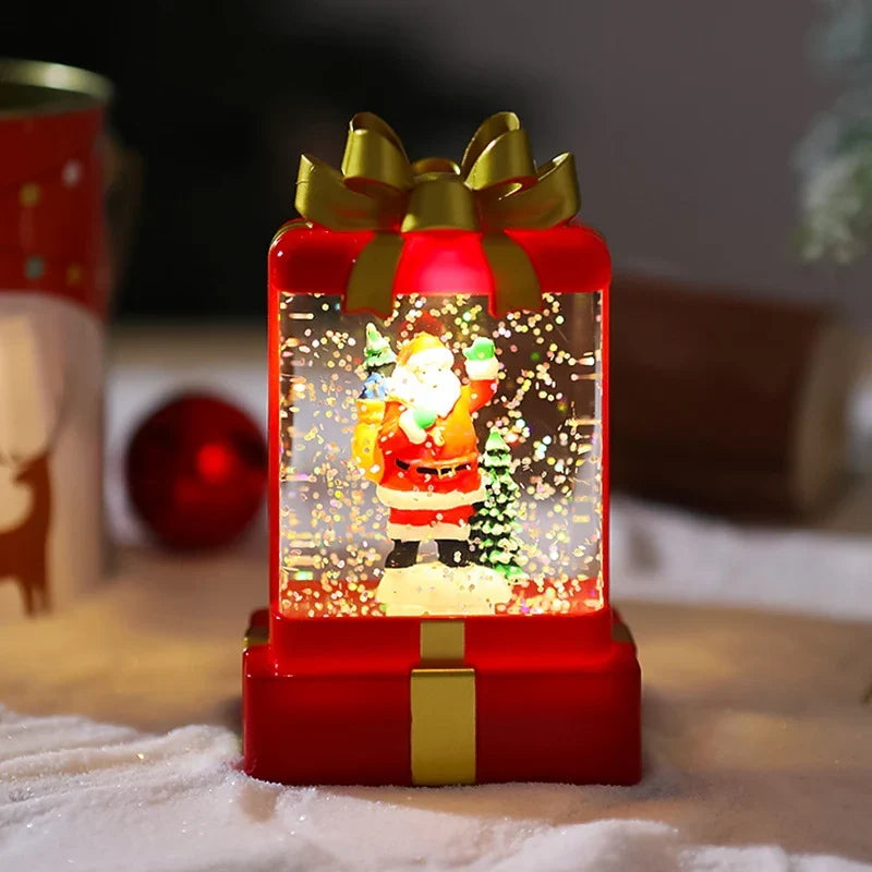 Snow Globe Wreath Musical Christmas Scene