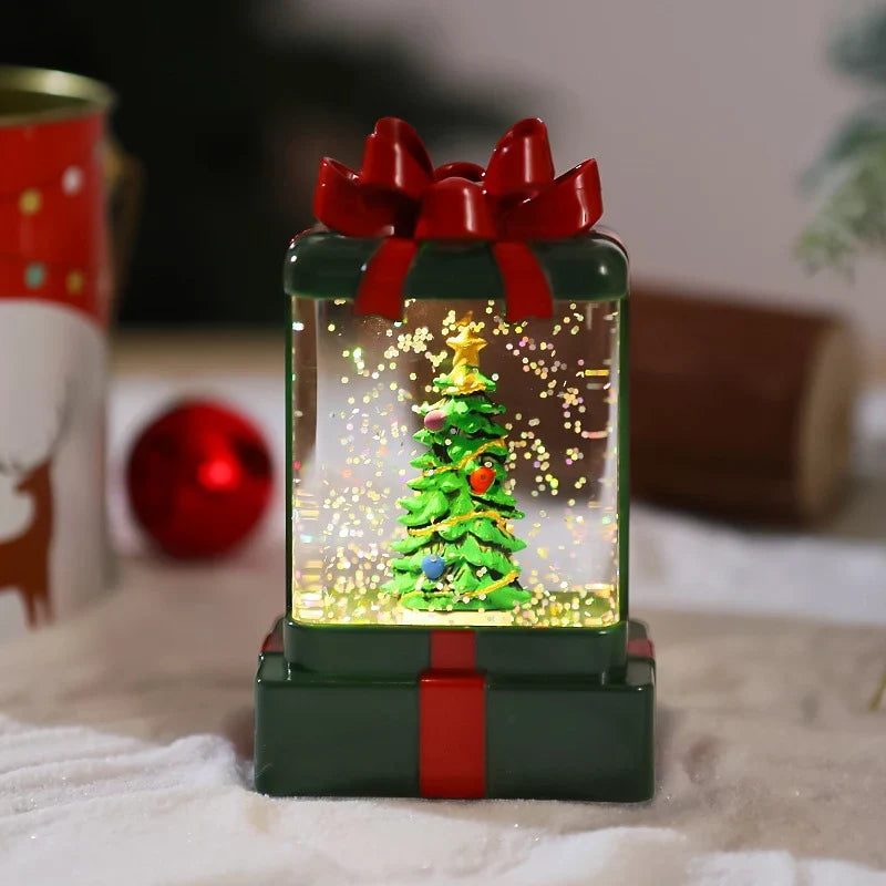 Snow Globe Wreath Musical Christmas Scene