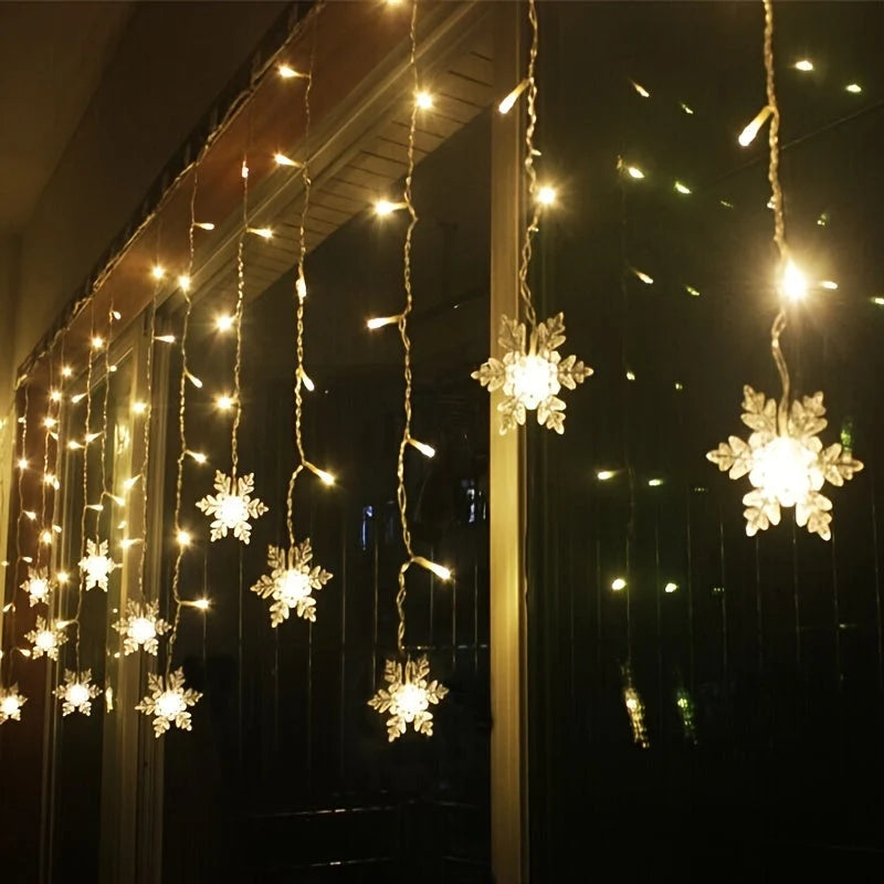 Snowflake String Lights USB Powered 13.1 Ft