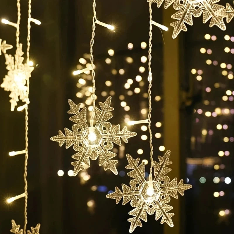 Snowflake String Lights USB Powered 13.1 Ft