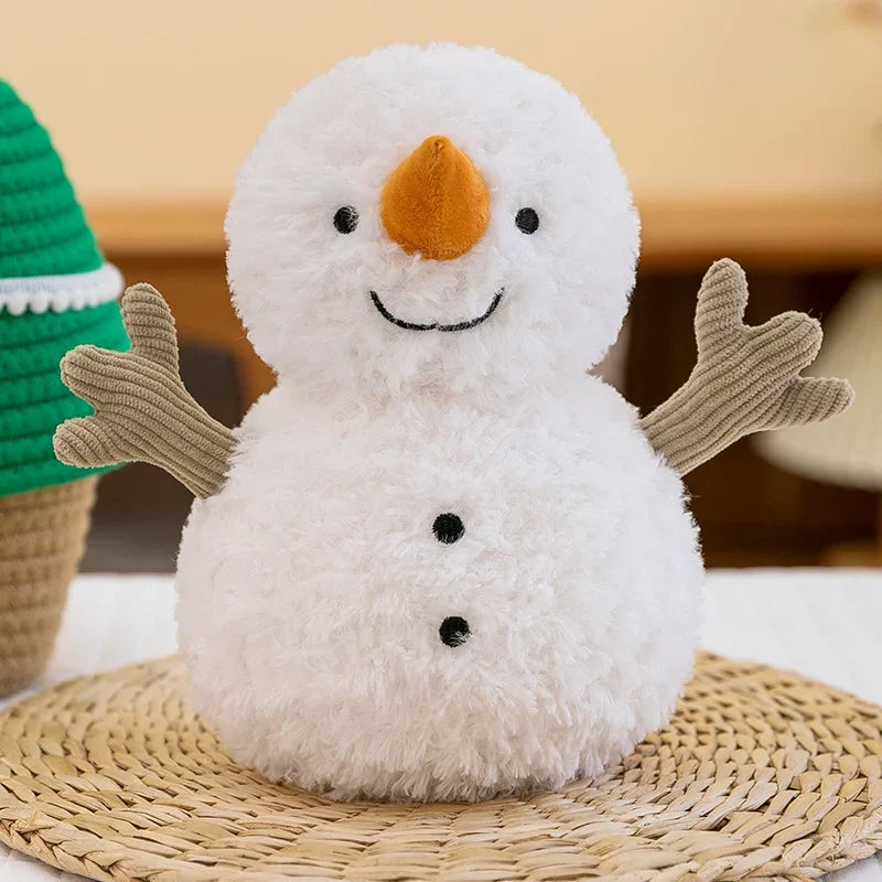 Snowman Decoration Soft Plush 10 Inch Scarf & Hat