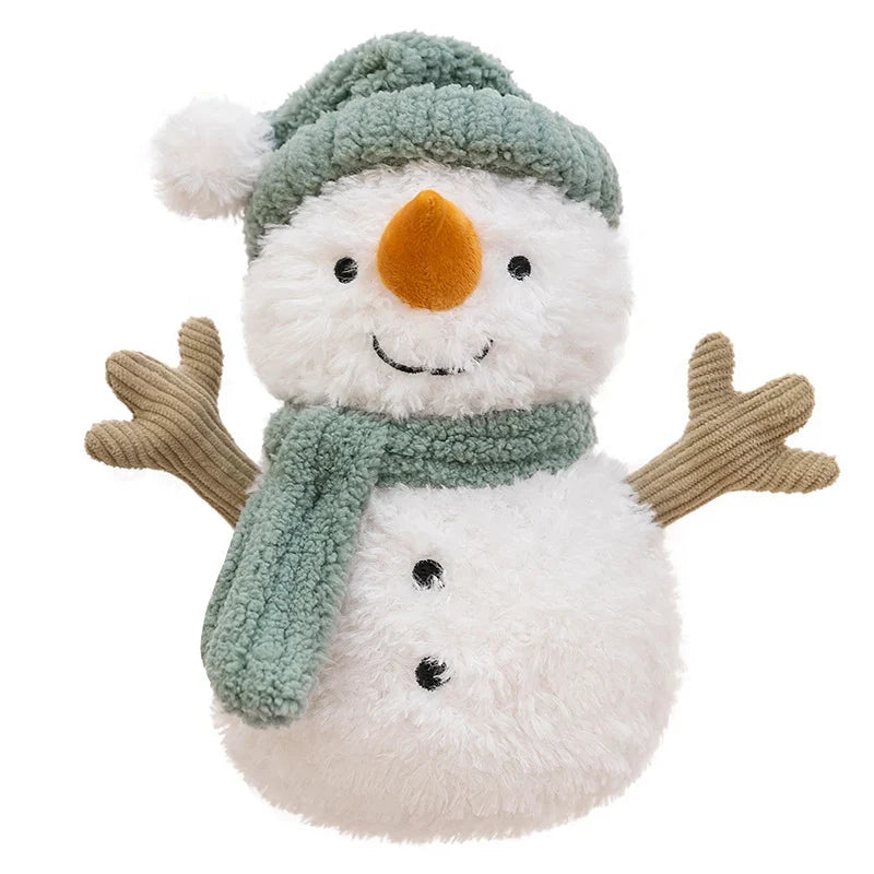 Snowman Decoration Soft Plush 10 Inch Scarf & Hat
