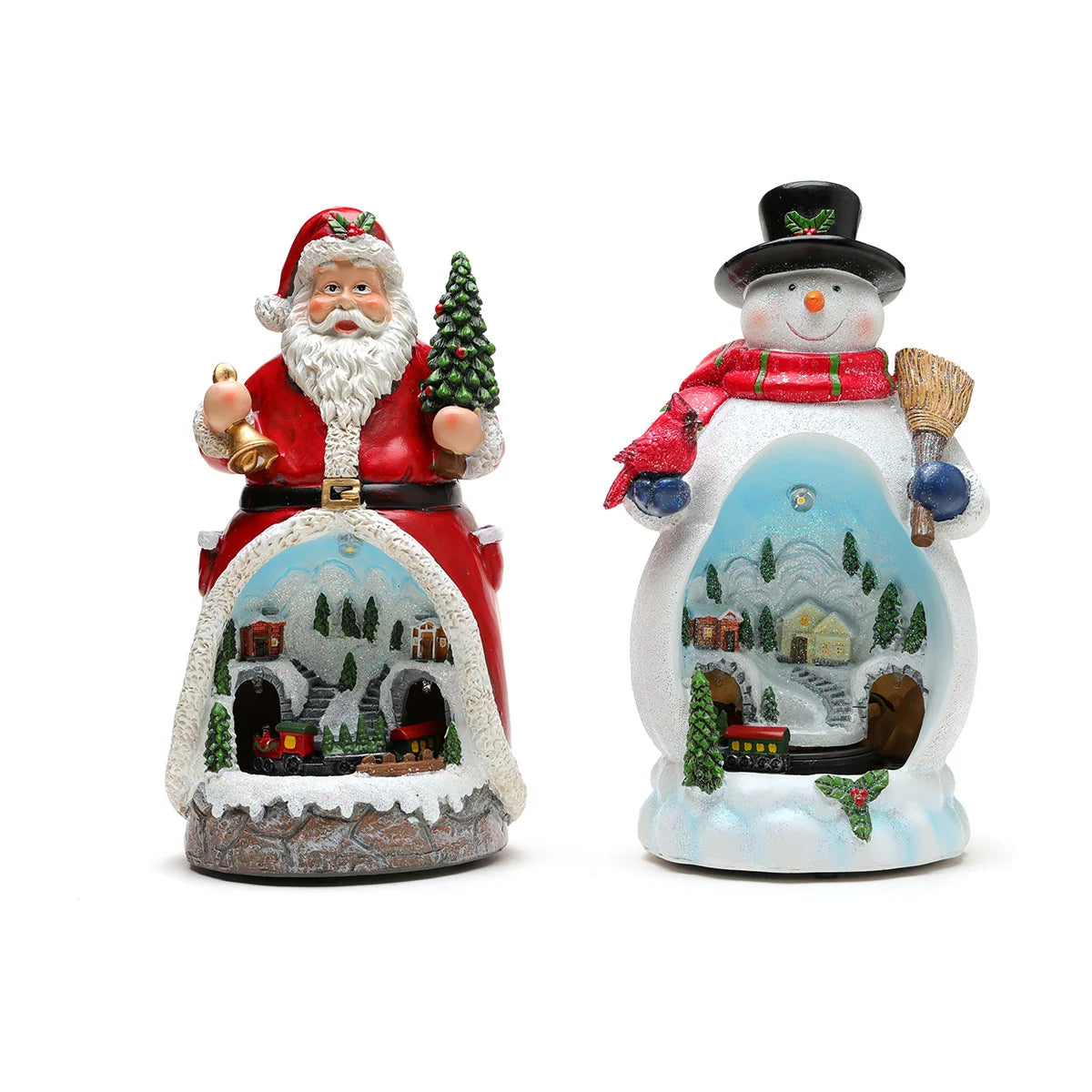 Snowman Figurine Built-In Warm LED Holiday Decor