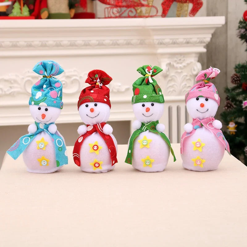 Snowman Figurine Soft Plush Durable Indoor & Outdoor