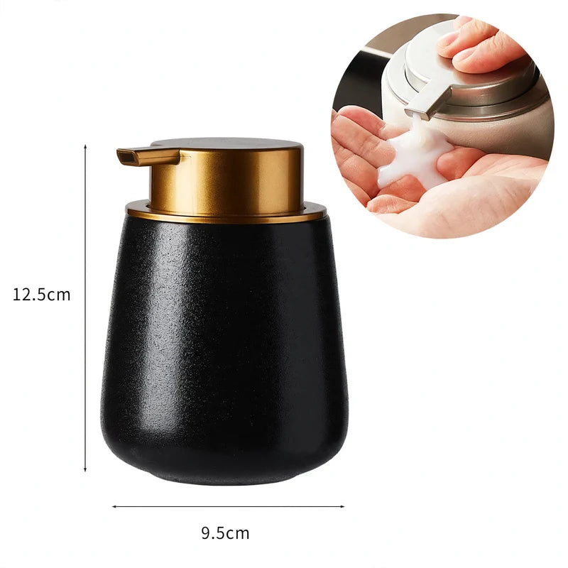 Soap Dispenser Ceramic One-Handed Pump Matte Finish