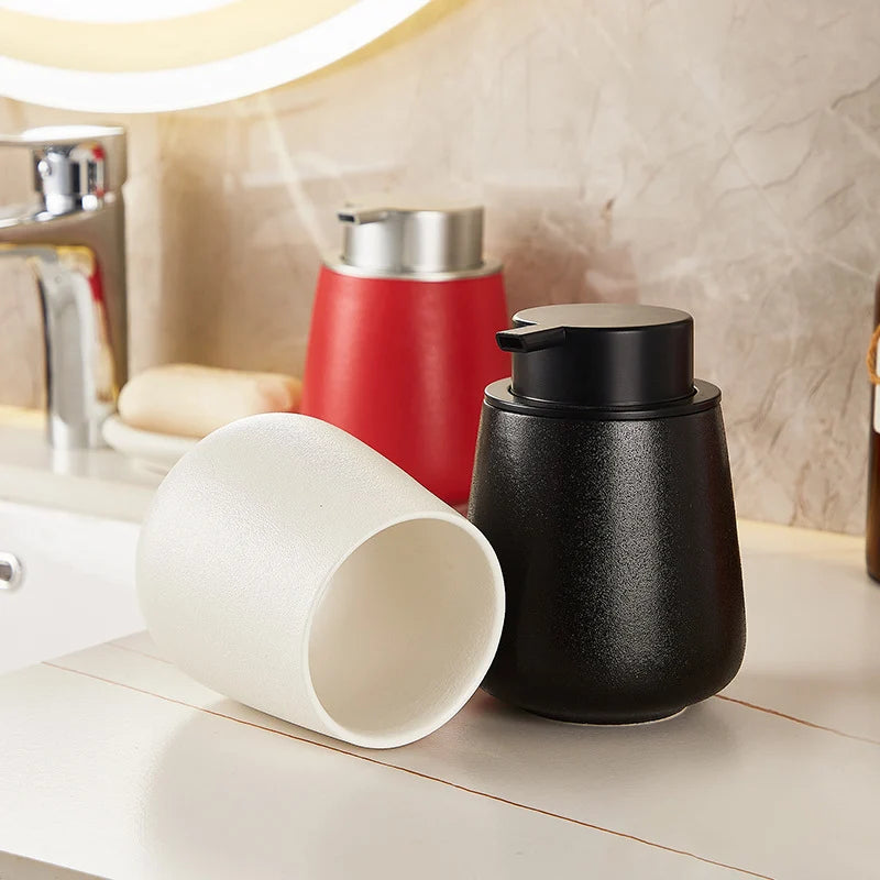 Soap Dispenser Ceramic One-Handed Pump Matte Finish