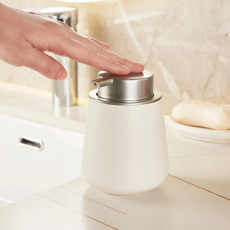 Soap Dispenser Ceramic One-Handed Pump Matte Finish