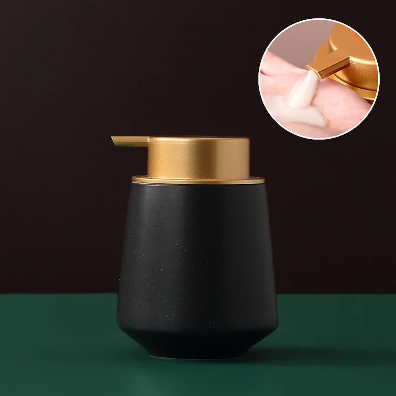 Soap Dispenser Ceramic Refillable One-Handed Pump
