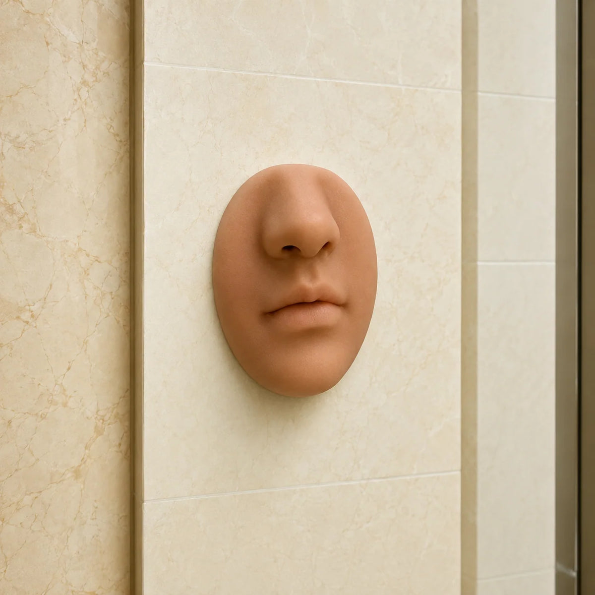 Soap Dispenser Silicone Nose-Shaped Adhesive-Mounted Novelty Decor