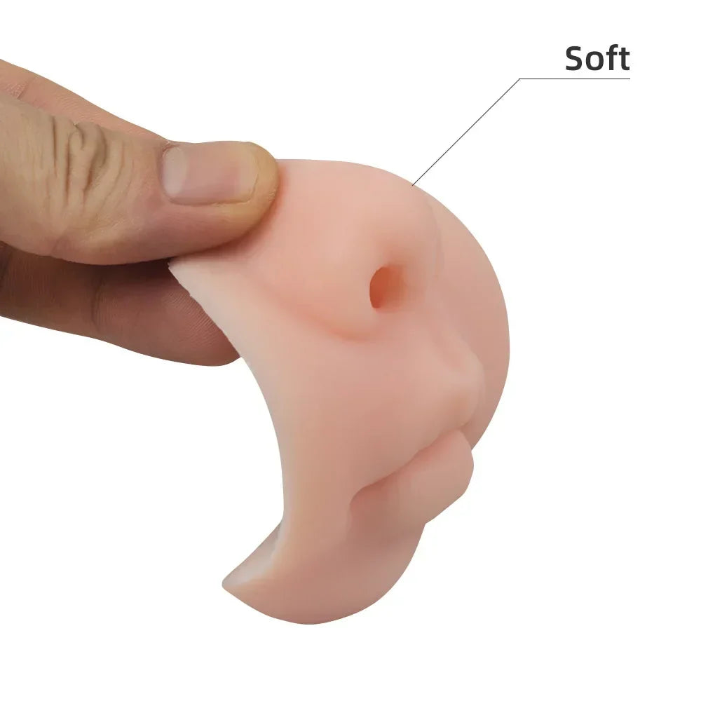 Soap Dispenser Silicone Nose-Shaped Adhesive-Mounted Novelty Decor