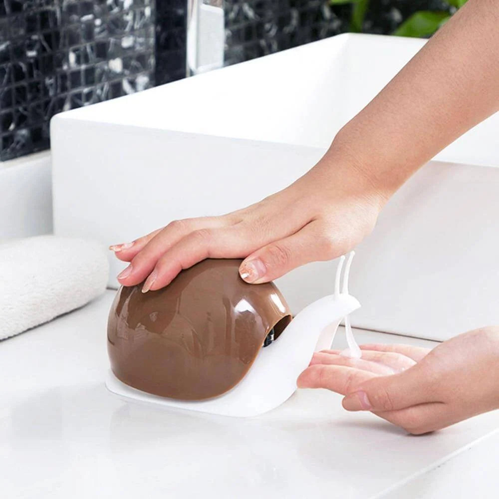 Soap Dispenser Snail-Shaped Refillable 4 Oz Tilt-Dispensing