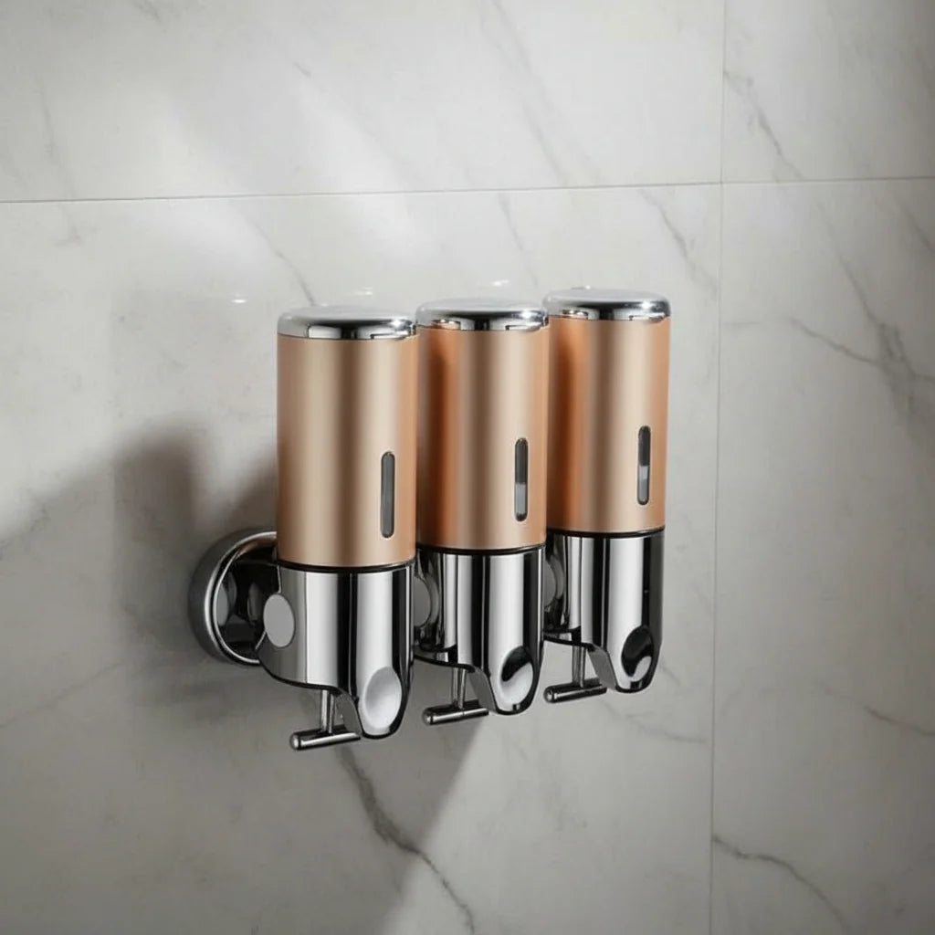 Soap Dispenser Wall-Mounted Stainless Steel 16.9 Fl Oz Capacity