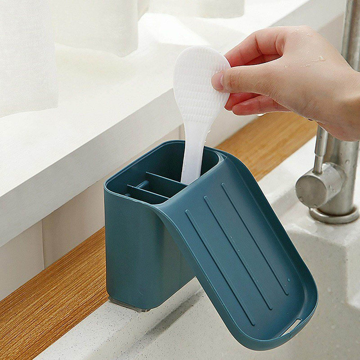 Soap Holder Rack Wall-Mounted Suction Cup Drainage