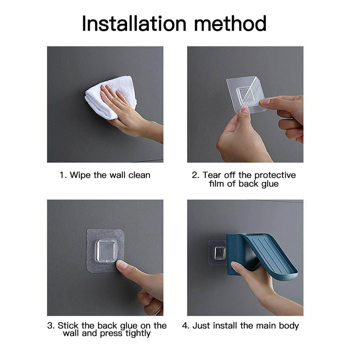 Soap Holder Rack Wall-Mounted Suction Cup Drainage