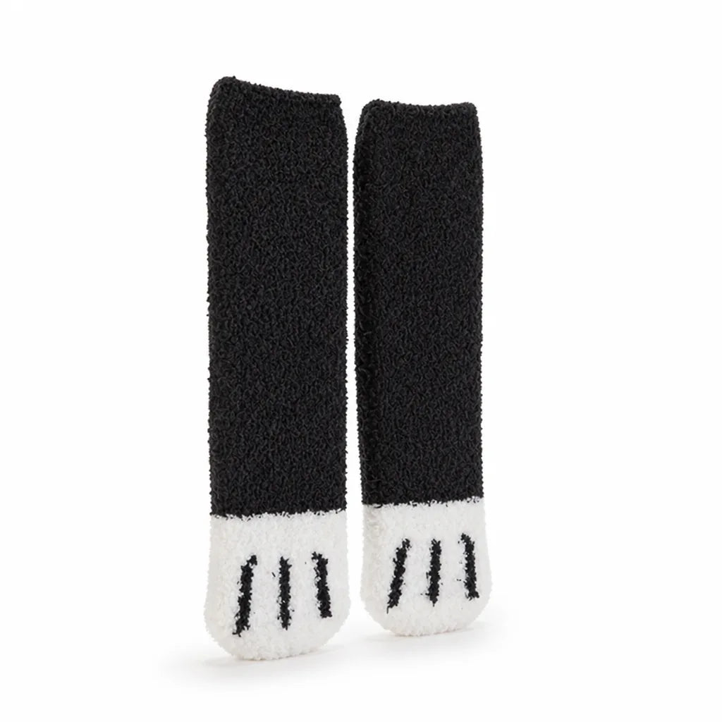 Socks Cat Paw Plush Silky-Soft One Size
