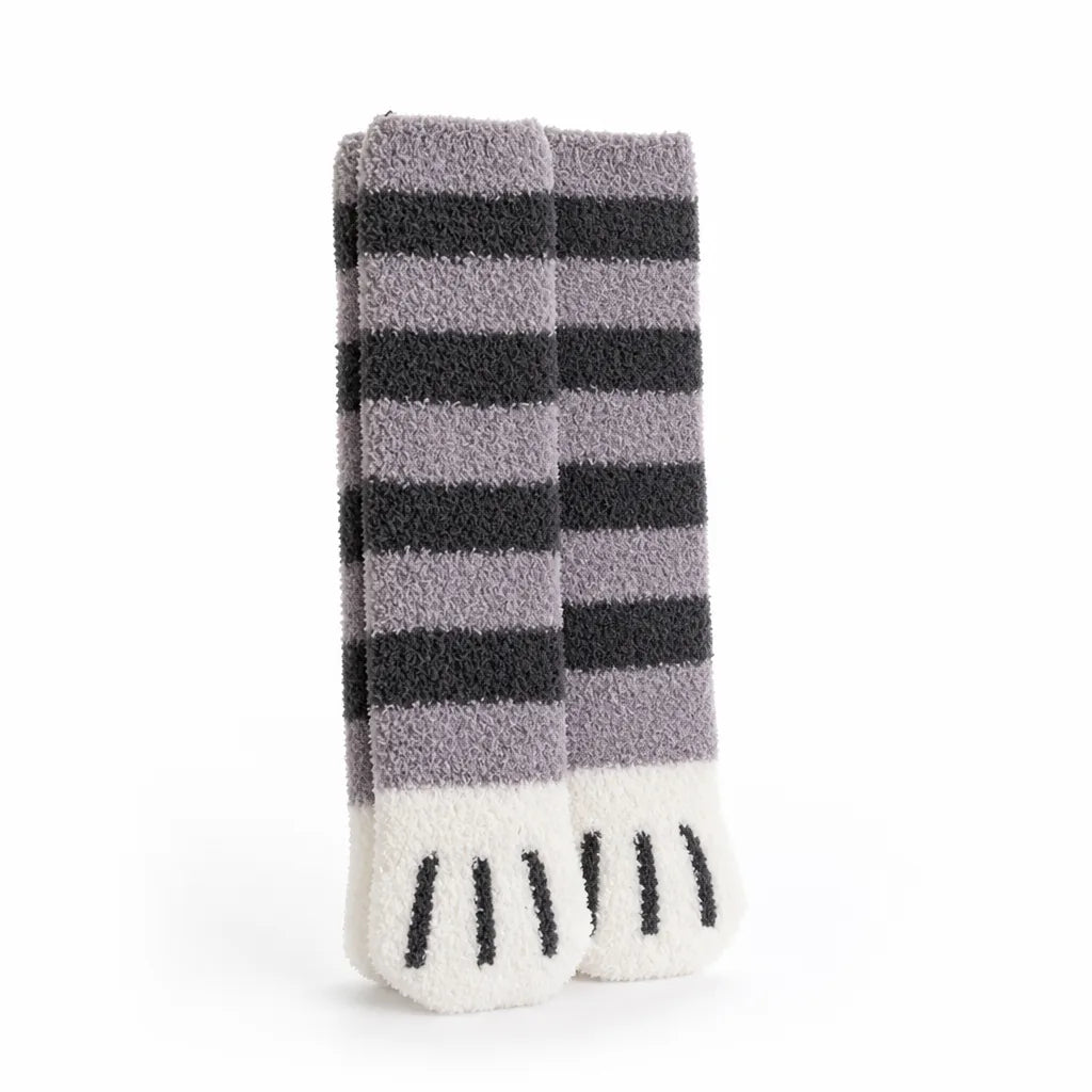 Socks Cat Paw Plush Silky-Soft One Size