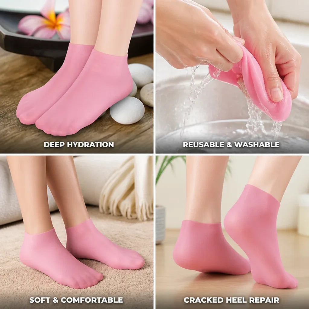 Socks Cracked Heel Repair Gel-Infused Moisturizing