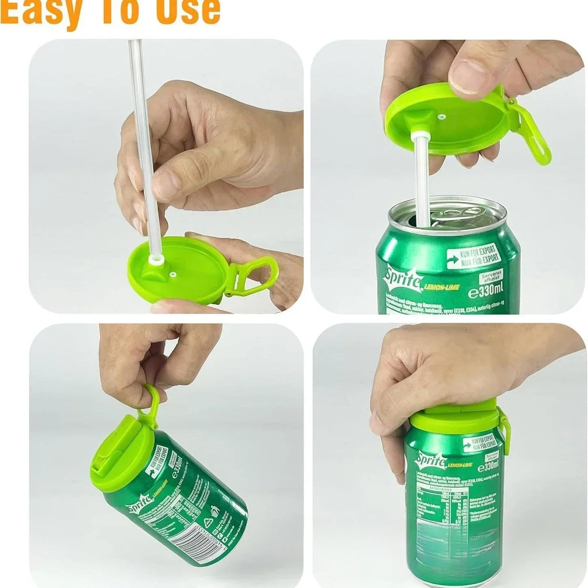 Soda Can Lid Cover Reusable Silicone Spill-Resistant