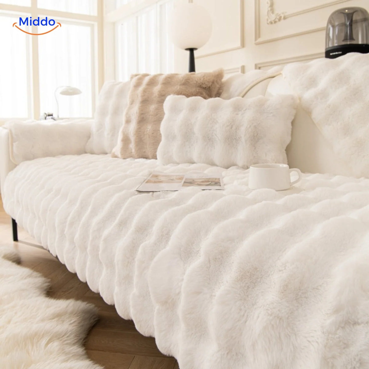 Sofa & Armchair Cover Plush Non-Slip Scratch-Resistant