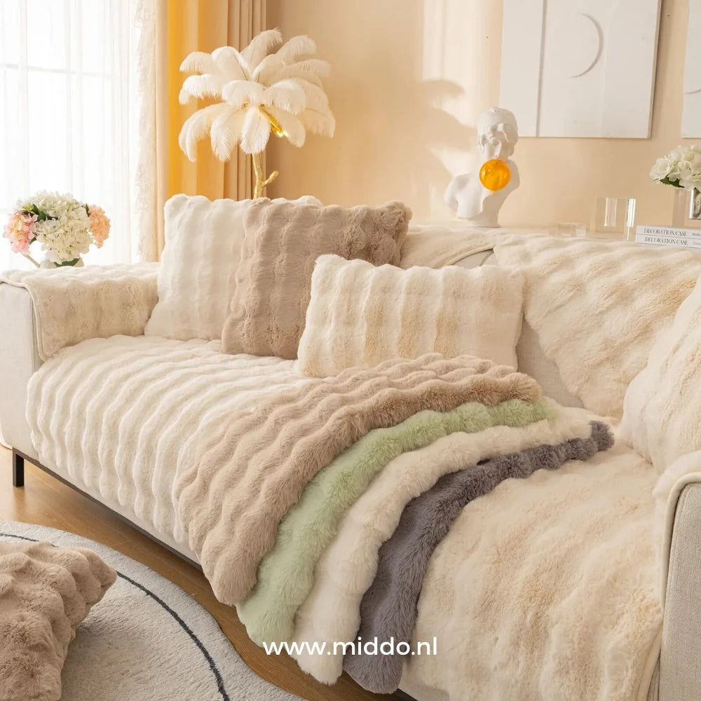 Sofa & Armchair Cover Plush Non-Slip Scratch-Resistant