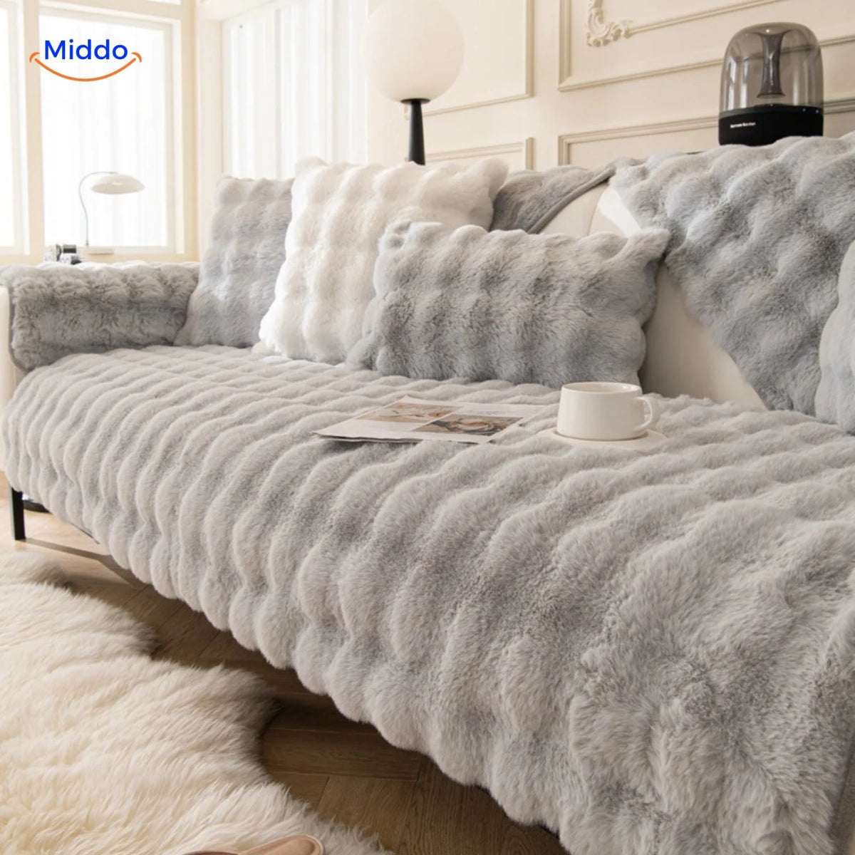 Sofa & Armchair Cover Plush Non-Slip Scratch-Resistant