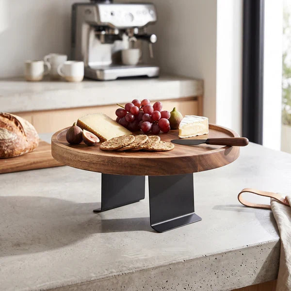 Sofa Armrest Tray Clip-On Walnut Solid Wood