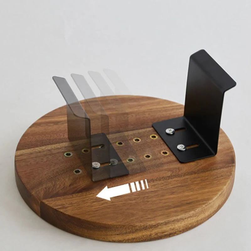 Sofa Armrest Tray Clip-On Walnut Solid Wood