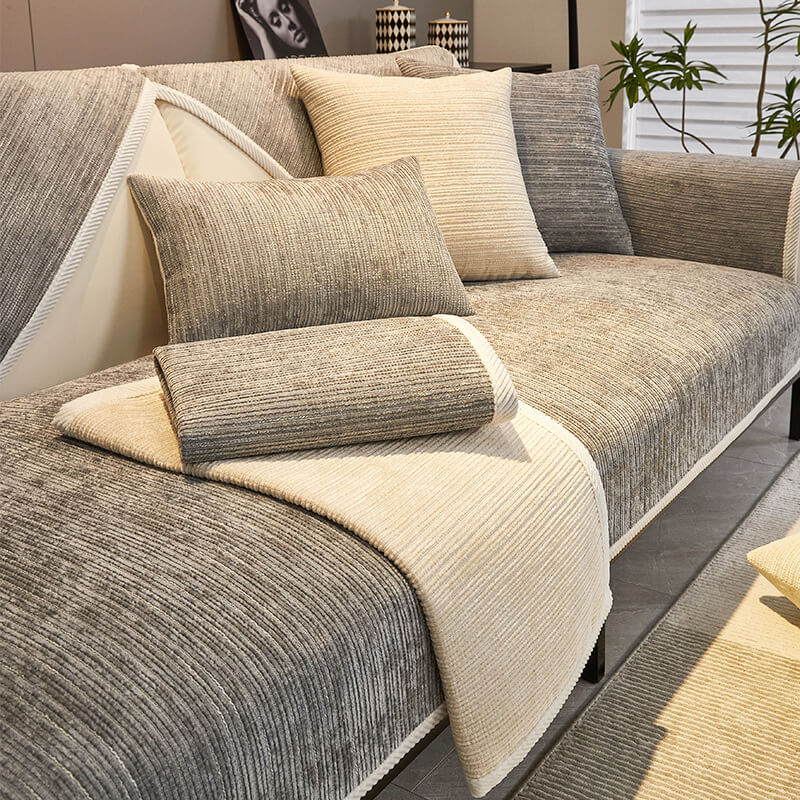 Sofa Cover Chenille Jacquard Non-Slip Scratch-Resistant