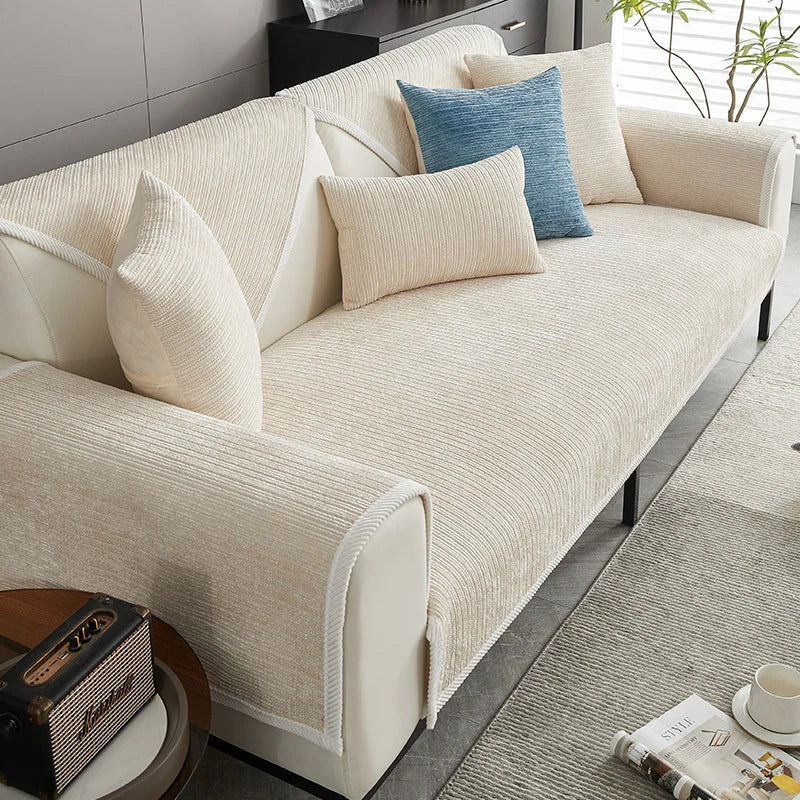 Sofa Cover Chenille Jacquard Non-Slip Scratch-Resistant